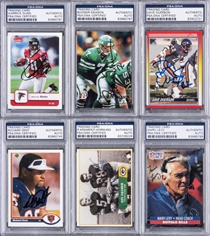 1970s-2010s Topps and Assorted Brands Football Signed Cards Collection (35 Different) - All PSA/DNA Authenticated